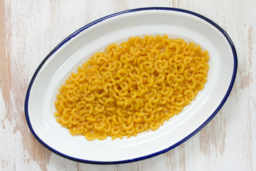 dry pasta on dish