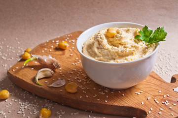 Hummus on the table