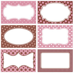 White frames with polka dot background © Magdalena Kucova