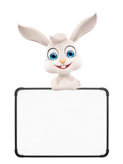 Easter bunny with sign board