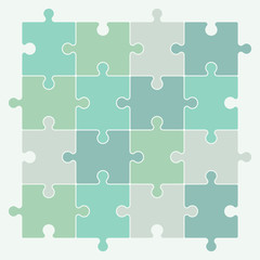 Fototapeta premium Puzzle pieces forming a pattern background