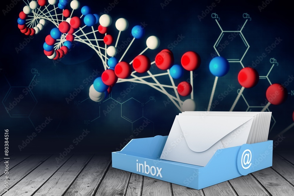 Poster Composite image of blue inbox