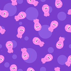 Pattern with octopuses