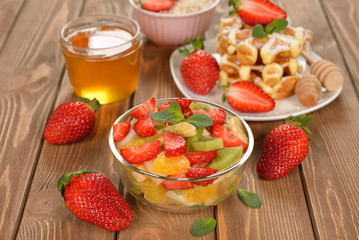 Fruit salad with strawberries