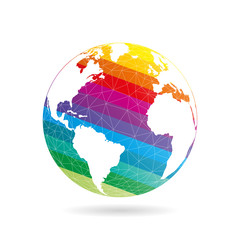 Geometric abstract earth globe sphere concept illustration