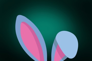 Composite image of easter bunny ears