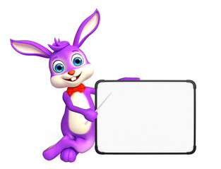 Easter bunny with sign board