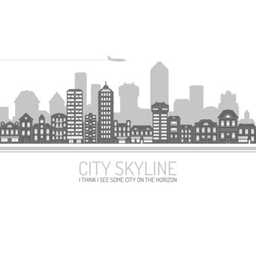 City Skyline Black