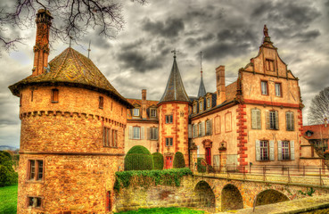 Fototapeta premium The Chateau d'Osthoffen, a medieval castle in Alsace, France
