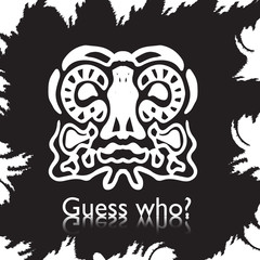 original face masks ancient gods, for tattoo and ancient amulets