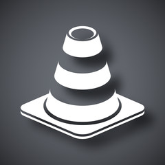 Vector traffic cone icon