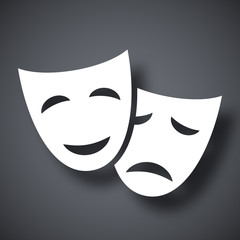 Vector theatrical masks icon