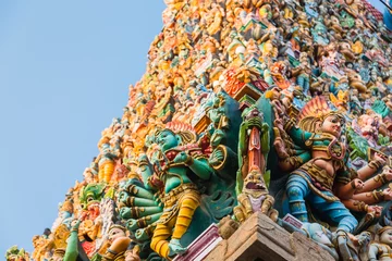 Foto op Aluminium インド　マドゥライのミーナークシ寺院 © pespiero