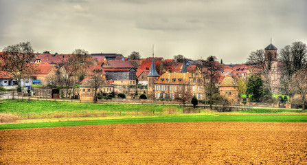 Fototapeta na wymiar View of Osthoffen, a small town in Alsace - France