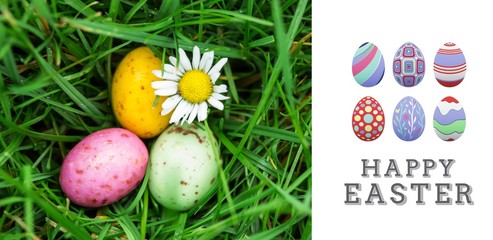 Composite image of happy easter graphic