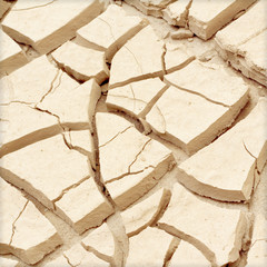 Closeup of dry soil texture