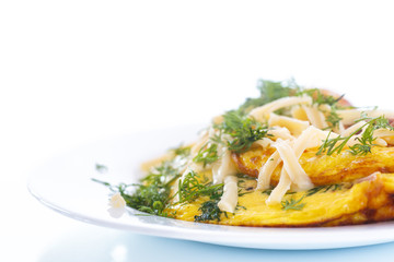 scrambled eggs with fresh herbs