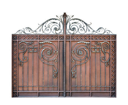 Modern steel decorative  gates.