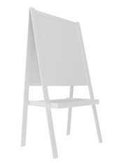 Blank sandwich board. 3d rendering on white background