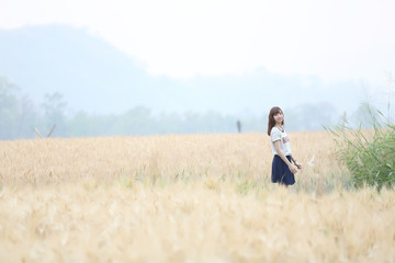 Young woman in meadow