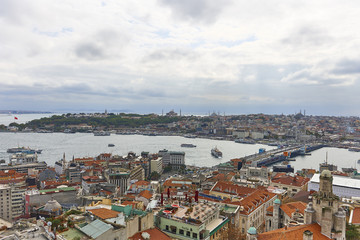 Istanbul and haliç i see from above