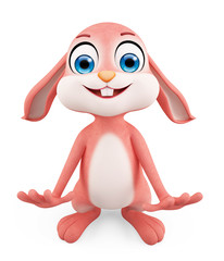 Easter bunny with funny pose