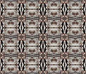 Ornate Abstract Pattern in Silver and Black