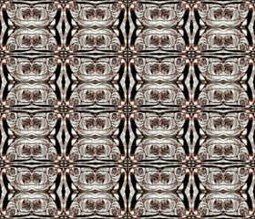 Ornate Abstract Pattern in Silver and Black