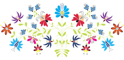 Folk floral pattern