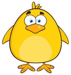 Cute Yellow Chick Cartoon Character