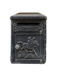 Black Vintage Letterbox on white