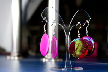 Handmade jewelry and keychains with colorful glass beads