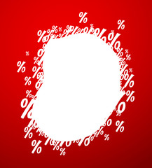 Round background with percent.