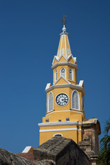 Historic Clock Tower (Torre del Reloj) in Cartagena