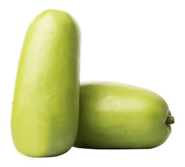 Calabash vegetable over white background