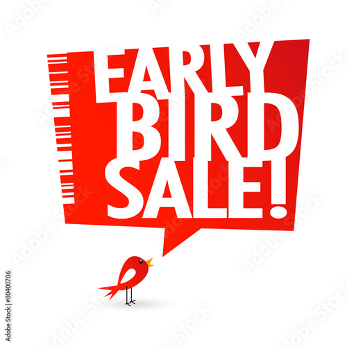 "Early bird sale" fichier vectoriel libre de droits sur la banque d