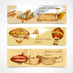 Fototapeta premium Aeronautic Transport Banners