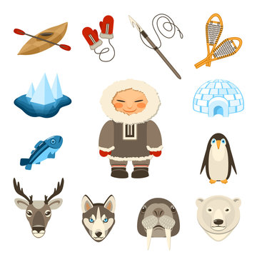 Chukchi Icons Set