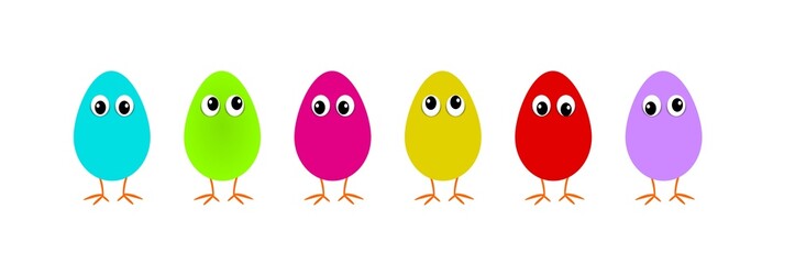 Easter eggs with eyes