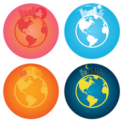 World of Day and Night Vector