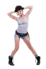 Fototapeta premium Portrait of a beautiful female dancer posing