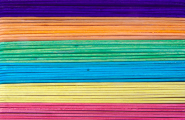 Set of holiday craft sticks on a white background. Colourful