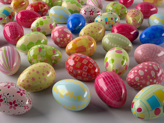 Obraz premium background with colored Easter Eggs