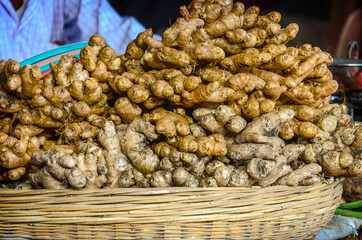 heap of ginger root