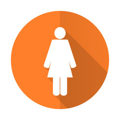 female orange flat icon female gender sign