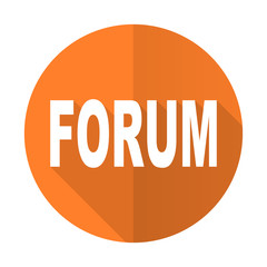 forum orange flat icon