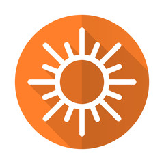 sun orange flat icon waether forecast sign