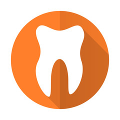 tooth orange flat icon