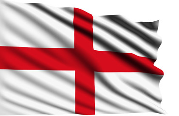 England flag with fabric structure