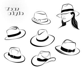 Beautiful girl in hat